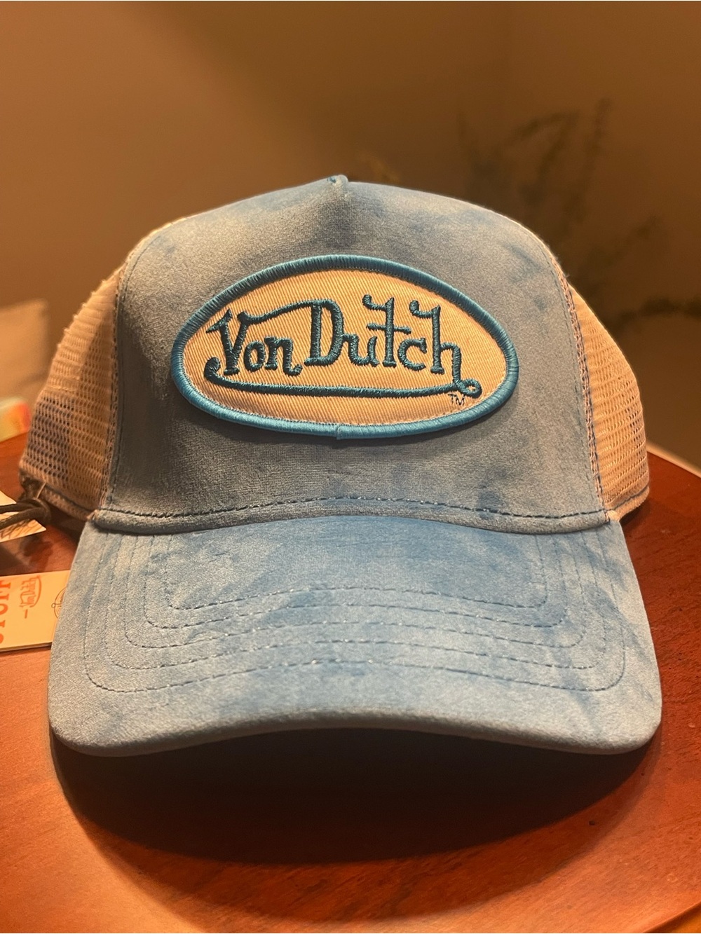 Von Dutch Blue Velvet Trucker Hat